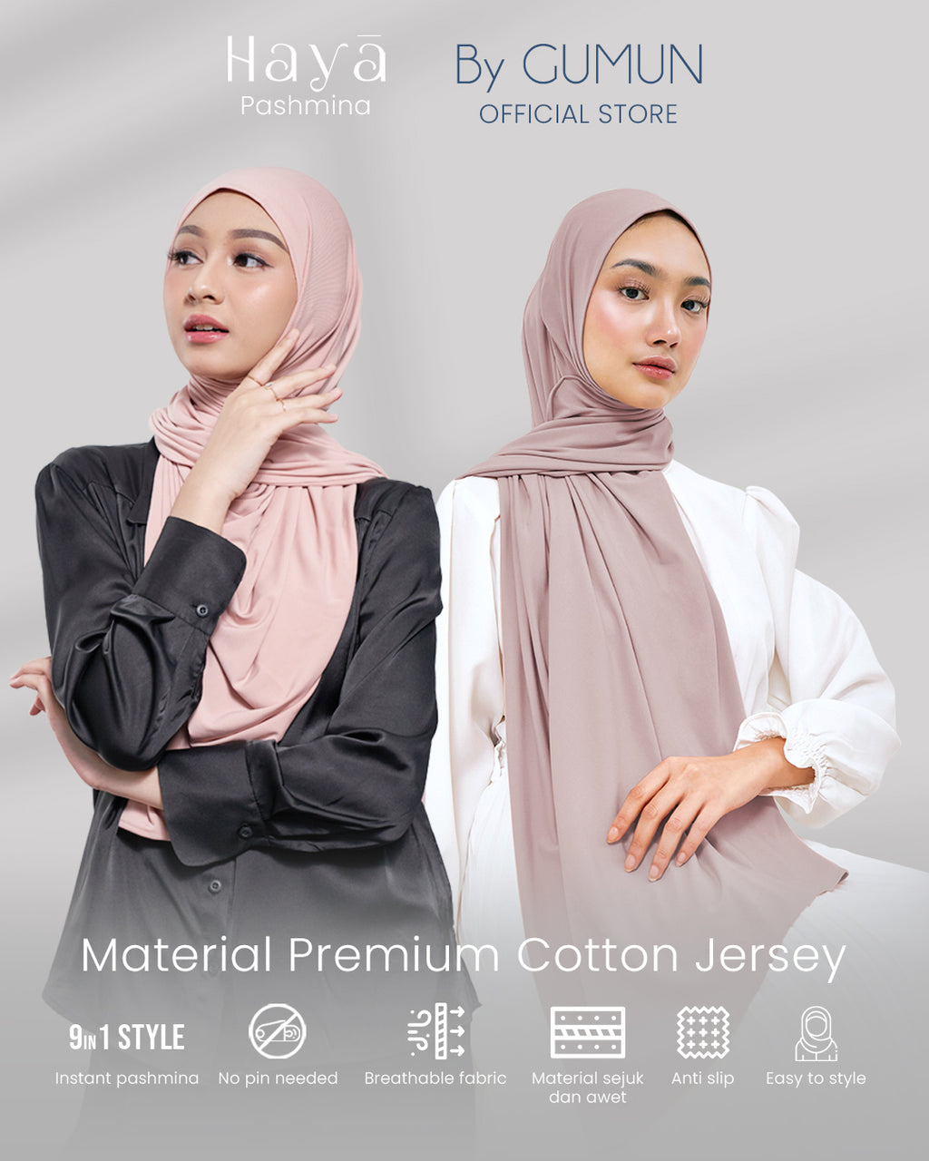 Pashmina Hayaa by Gumun , 9 in 1 Pashmina