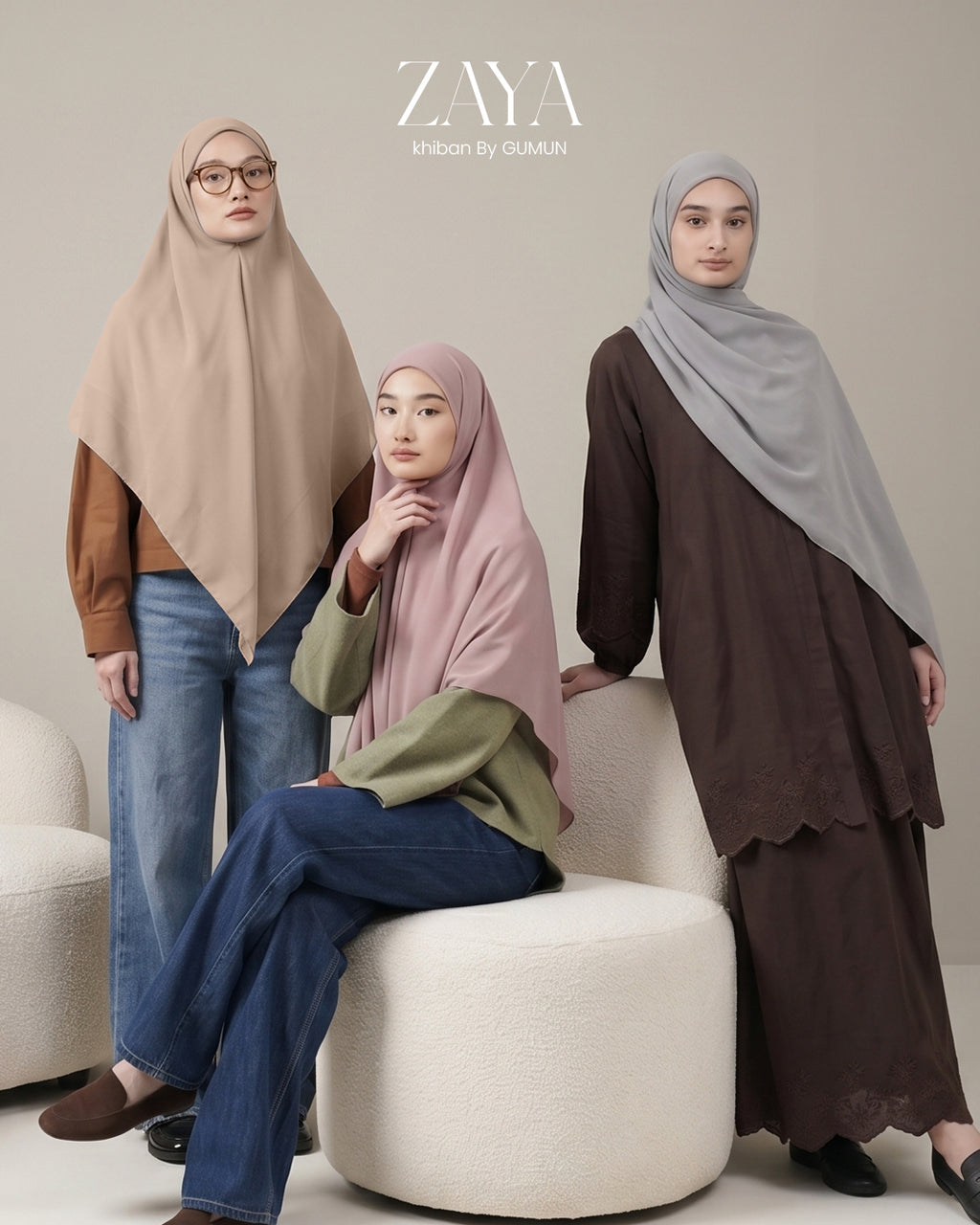 Gumun Zaya - Khiban Khimar Bandana Hijab Instan