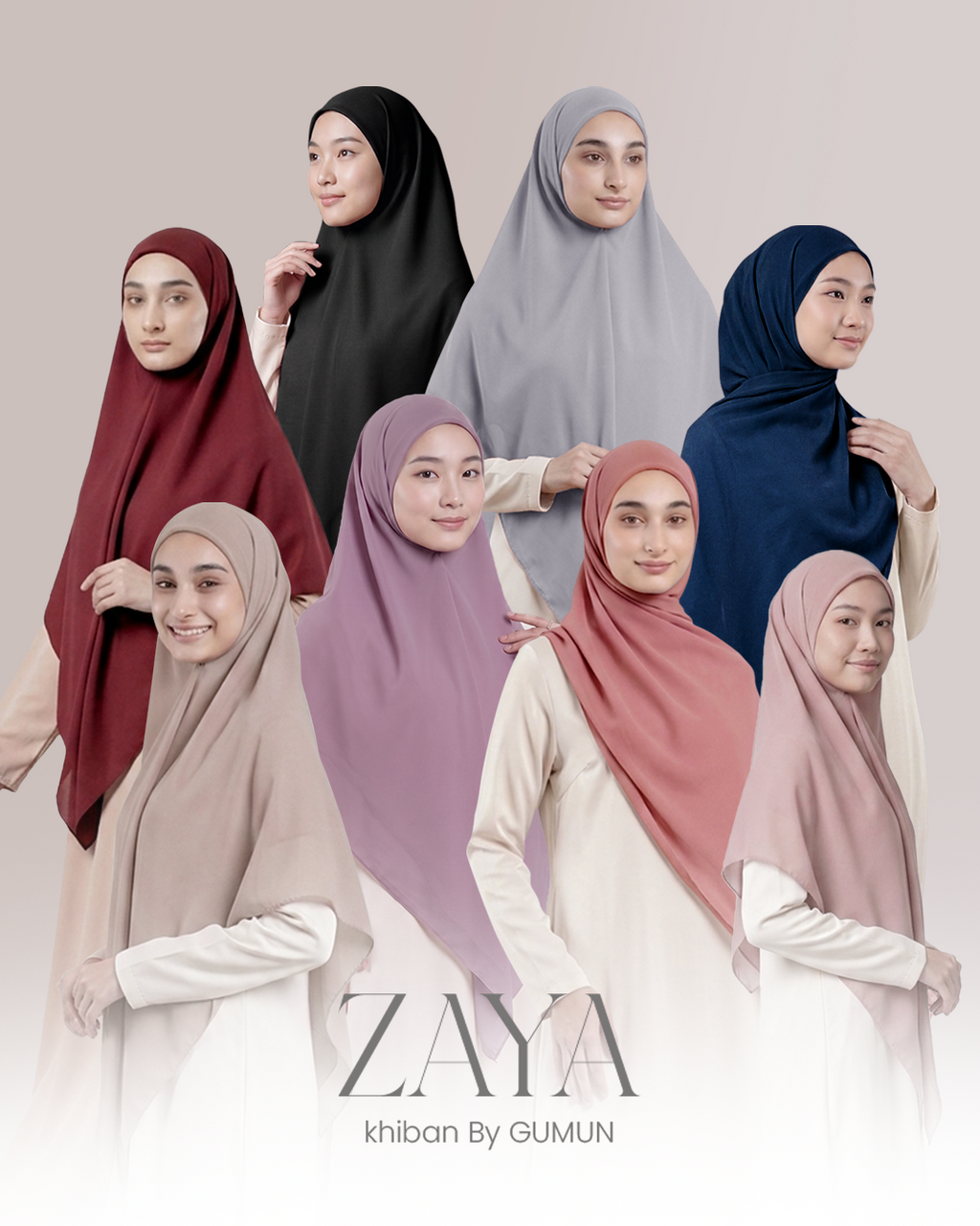 Gumun Zaya - Khiban Khimar Bandana Hijab Instan