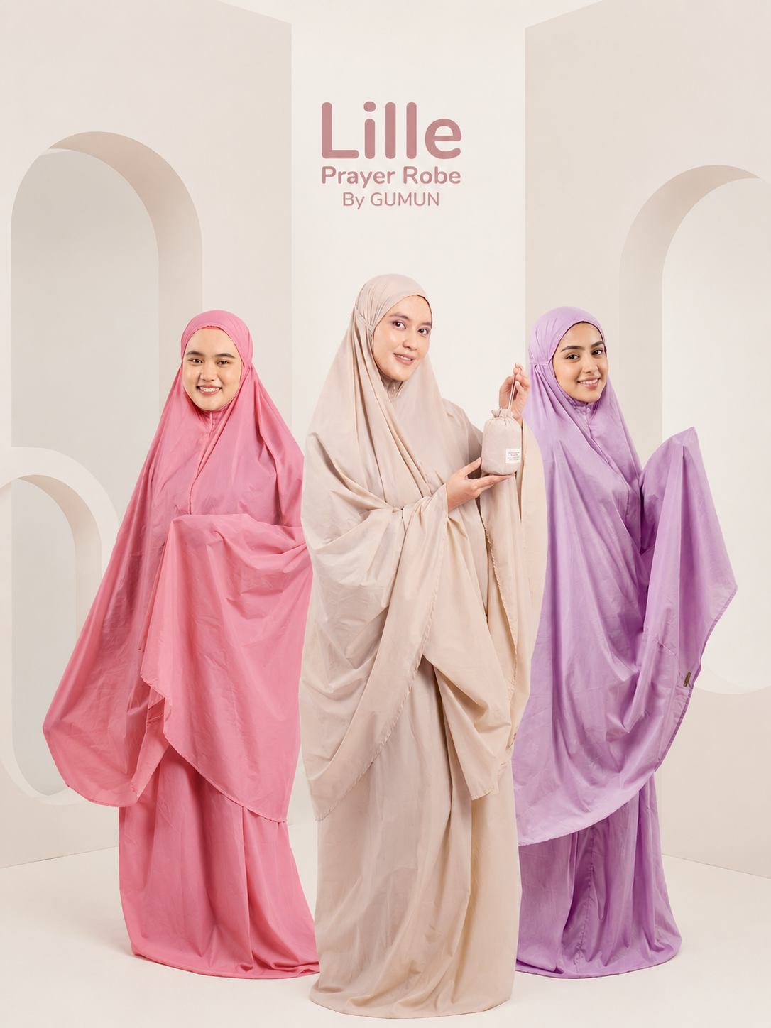 Gumun Lille Two Piece - Mukena Travel Atas Bawah